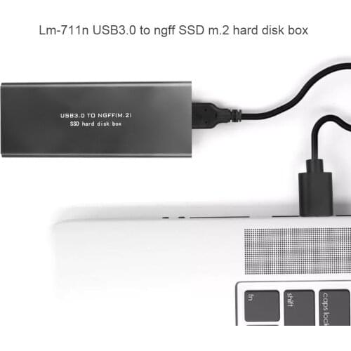 New M.2 Hard Disk Case USB 3.0 to NGFF SSD Enclosure Adapter for 2242 2260 2280 External Case Hard Drive Box