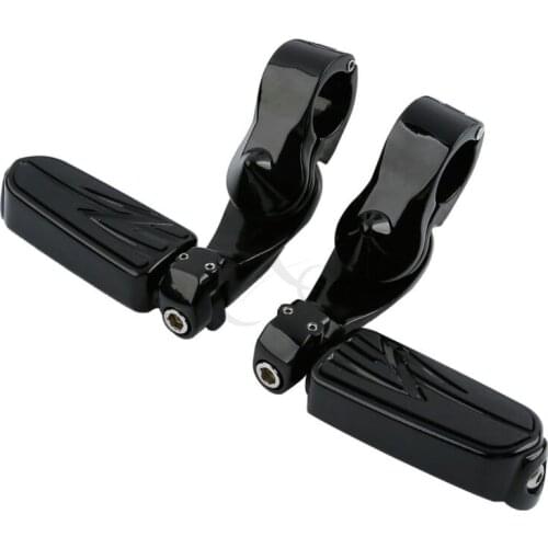 Pair Footpegs Footrest Pedal W/ Short Angled Mount For Harley Sportster 883 1200 TWO COLORS