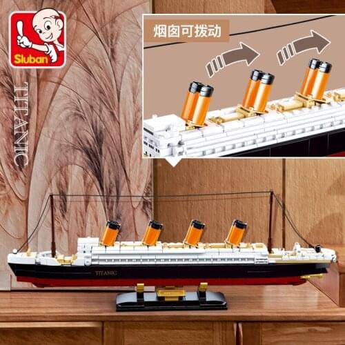 Pirates of the Caribbeaned The Black Pearl Queen Anne Titanic Frigate Ship Building Block Brick Set with Toys for Children