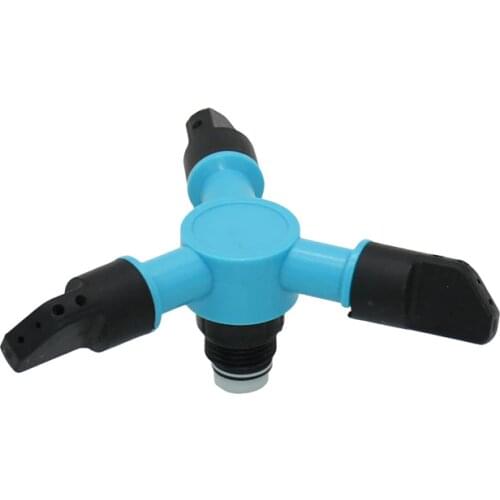Male 1/2" garden lawn sprinkler 3-Arm Rotating Sprinkler Nozzle 360 degrees Lawn Watering Irrigation 1 Pc