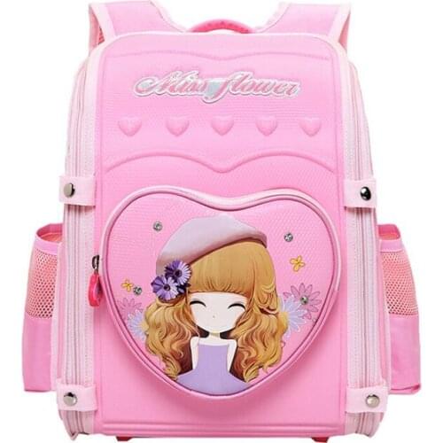 School bags for women cartoon Flower girls print backpack Foldable Orthopedic school bag 2019 Fashion EVA Backpack kids book bag