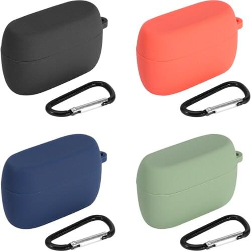 Silicone Shockproof Anti-Scratch Protective Case Cover With Carabiner For Jabra Elite Active 85t Headphone Headset Accessories