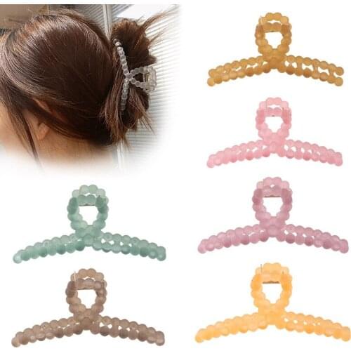 New Women Candy Color Matte Hair Claws Ladies Hair Crab Hairpins Hairgrip Headwear Hair Accessories Barrettes Ladies Hair Clips