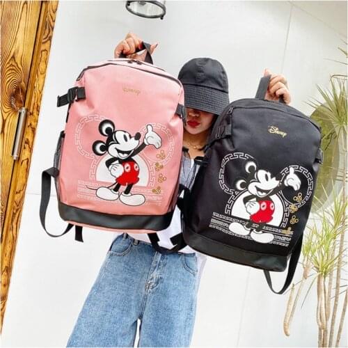 Disney mickey mouse women men backpack Minnie handbag shoulder bag