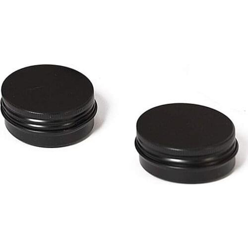 100Pcs 15ml Aluminum Jars Lip Balm Pots 15g Cosmetic Container black Tins