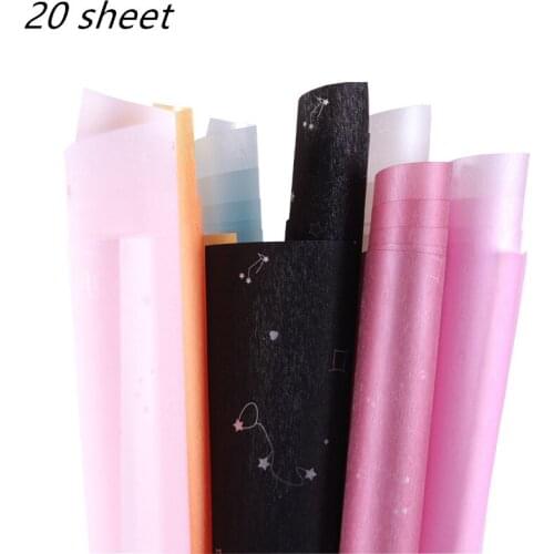20pcs Constellation flowers wrapping paper Ins floral Flowers Wrapped Paper bouquets materials florist supplies flower paper