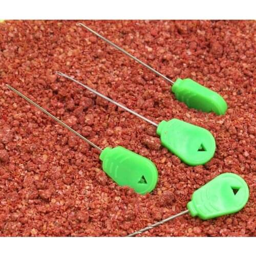4 Piece Baiting Needle Bait Set Fishing Tackle Green Stainless Steel New Portable
