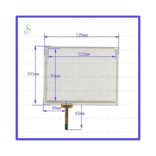 KSELB 5.6inch 4 lins Touch Screen For GPS 129*101mm this is compatible sensor glass thiss compatible Freeshipping 129*100