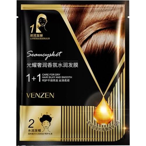 VENZEN 5Pcs Professional Natural Hair Care Repair Moisturizing Hair Sheet Mask