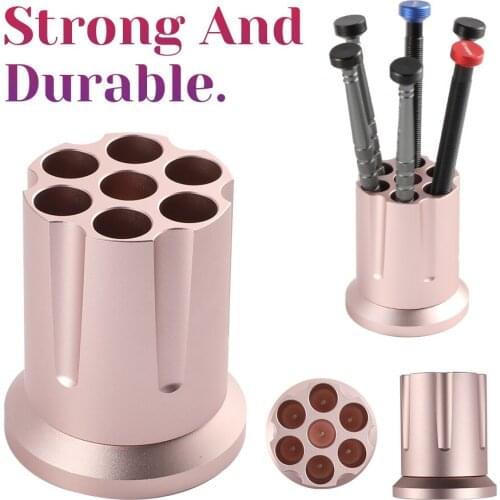 7 In 1 Swivel Screwdriver Tools Holder Rack High Quality Metal Material Muti Holes Design 360 Degree Rotation