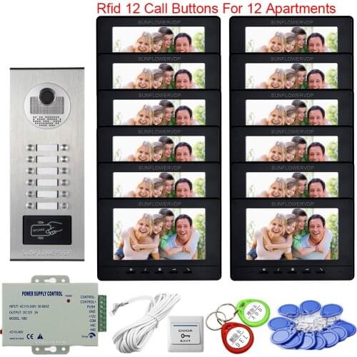 7inchs Color Intercoms for Private Homes Access Control Video Door Intercom System Unit Intercom Doorbell Home Intercom System