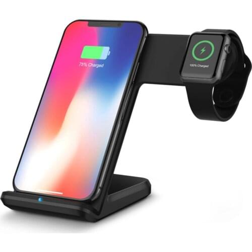 2 in1 Wireless dock charger station For Apple watch serie 6 5 4 3 se for iwatch QI Fast Magnetic Stand for IPhone 12 11 10 9