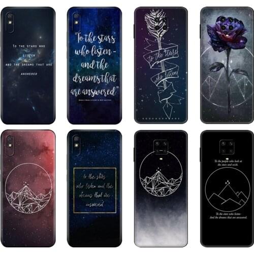 Black tpu Case For Xiaomi Redmi 7A 8 8A 9 9A 9C Case Redmi Note 8T 8 Pro T Note 9 9S 9 Pro A Court of Mist and Fury Sarah J Maas