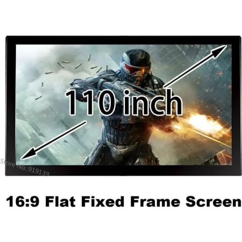 AliExpress Top Rate Seller 3D Projection Screen 110 Inch 80mm Aluminum Fixed Frame Projector Screens 16:9 Suit For Home Theater