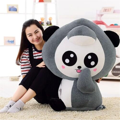 Fancytrader Anime Gray Panda Bear Pillow Doll Stuffed Soft Animals Panda Toys 80cm 31inch Nice Gifts