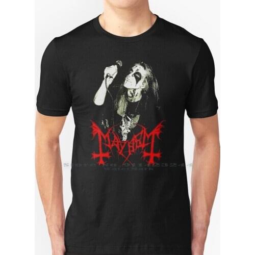 Mayhem-Rotten Dead T Shirt 100% Pure Cotton Mayhem Dead Blackmetal Creative Trending Vintage Cool Gift Euro Us Size Big Size
