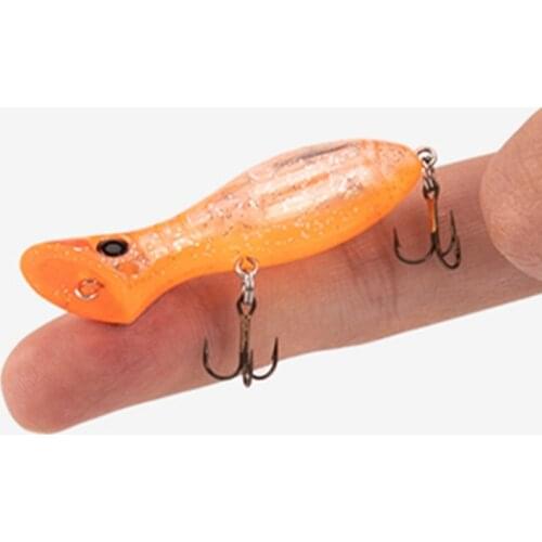 Kingdom Fishing Small Lures Mini Floating Popper 3.5g 5cm Micro Artificial Bait Topwater Fishing Tackle Wobbler Bass Pike Trout