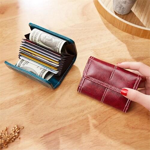 Fashion Simple Credit Card Holder Coin Purse Leather Case Pu Leather Business Card Holder Coin Purse Business Wallet