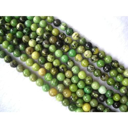 Natural Australian Chrysoprase Round Shape 8mm Loose Beads For Jewelry Making DIY Bracelet Necklace Earrings