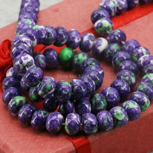 Hot Sale Accessories Riverstone Abacus Beads Loose DIY Stone Semi-precious DIY Rain Flower Rainbow Women Jewelry 5X8mm 15inch