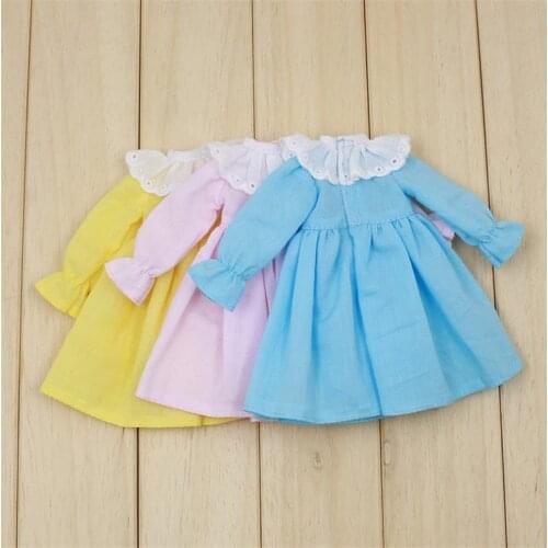 Outfits for Blyth doll one piece simple dress for the JOINT body cute suit for 1/6 BJD ICY DBS