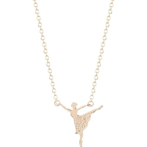 WANGAIYAO new ballet dancer girl beauty necklace dancing small fresh fashion simple pendant character pendant chain student