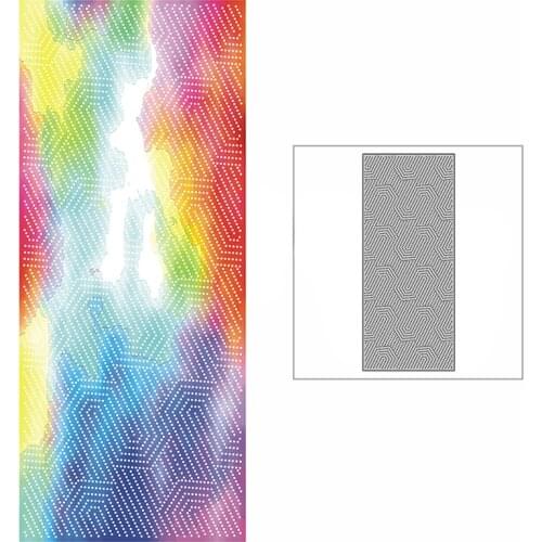 New Slim Spotted Arrow Shape Background Plate Craft Embossing Mold 2021 Metal Cutting Dies for Scrapbooking Album Card Making