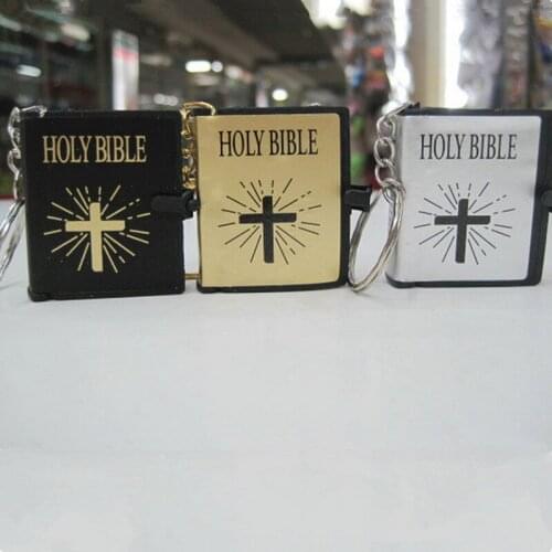 Original New Creative Bible Keychain Men Paper Readable Scripture Key Chain Holder Women Jesus Jewelry Keyring Christmas Gift
