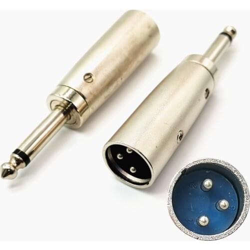 Microphone Transform TRS Male To Male Adapter XLR Male To 1/4" 6.35mm Stereo Microphone Mic TRS Adapter