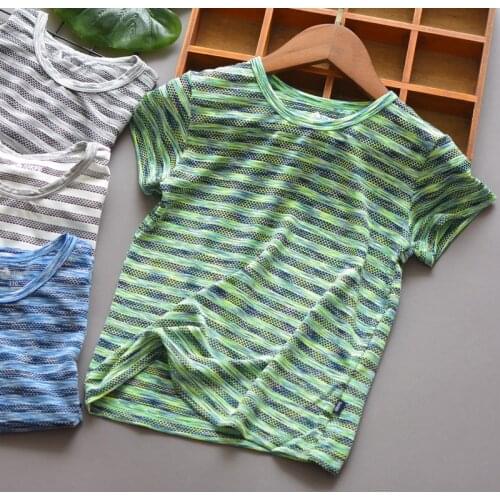 Casual Teenage Boys T shirt 2020 Summer Thin Mesh Boys Tops Short Sleeve Big Boys Clothes BC993