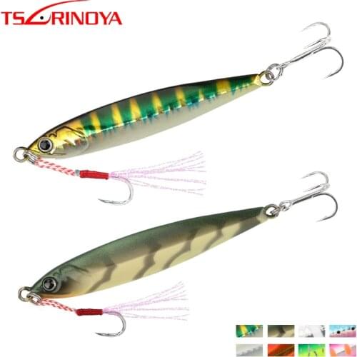 TSURINOYA Fishing Lure STINGER 20g/30g/40g Metal JIGGING Lure Inshore Long Casting Spoon Jigs Saltwater Pesca Isca Jig Lures