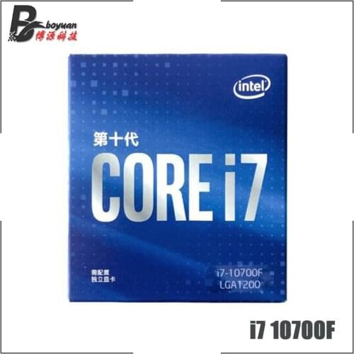 Intel Core i7-10700F i7 10700F 2.9 GHz Eight-Core 16-Thread CPU Processor L2=2M L3=16M 65W LGA 1200 Sealed new and with cooler