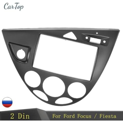 2 Din Radio Fasica for Ford Focus / Fiesta Stereo Panel Radio Trim Kit Face Frame LHD Refitting Installation