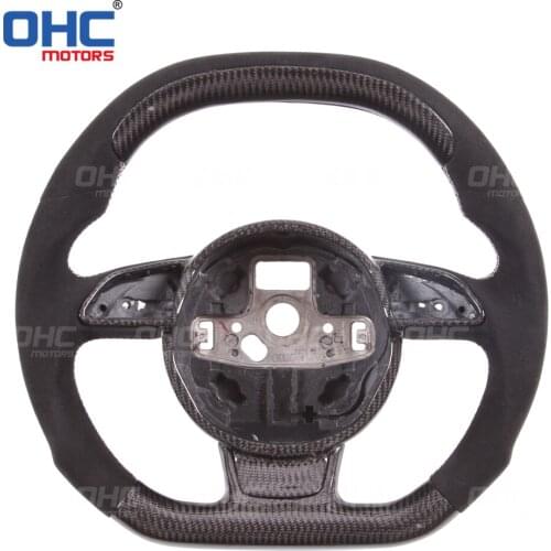 100% Real Carbon Fiber Steering Wheel compatible for A1 A2 A3 A4 A5 S3 S4 RS3 RS4 RS5 RS6 RS7 S line