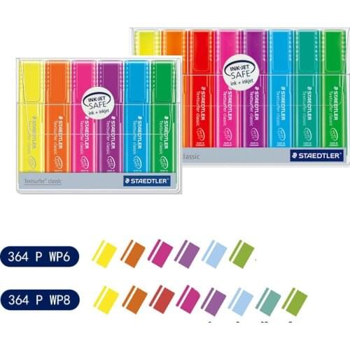 STAEDTLER 4/6/8 color learning office fluorescent note marker pen high light pen