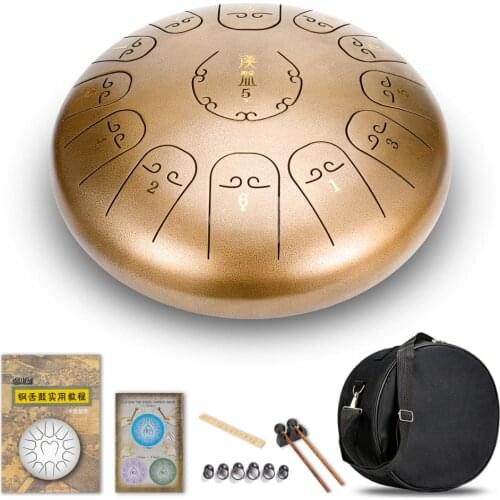 Steel Tongue drum 12 inch 13 tones Ethereal drum handpan drum Tang drum Beginners musical instrument Percussion Free shipping
