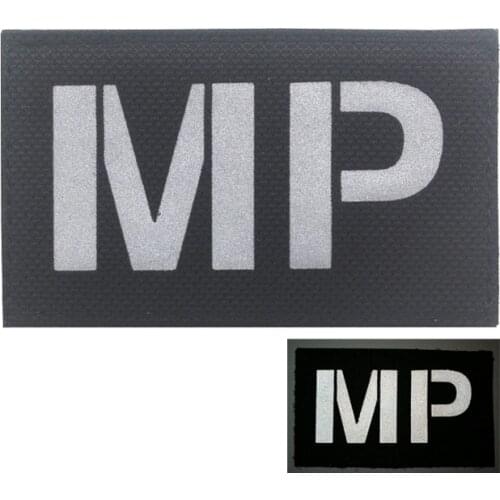 Reflective MP Military Police Tactical Army Patch PVC Fastener multicam SWAT MP BADGE PATCH Emblem Appliques
