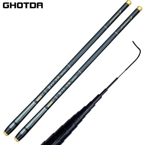 GHOTDA Stream Fishing Rods 3.6~7.2M Carbon Fiber Telescopic Fishing Rod Hand Pole Feeder for Carp Fishing