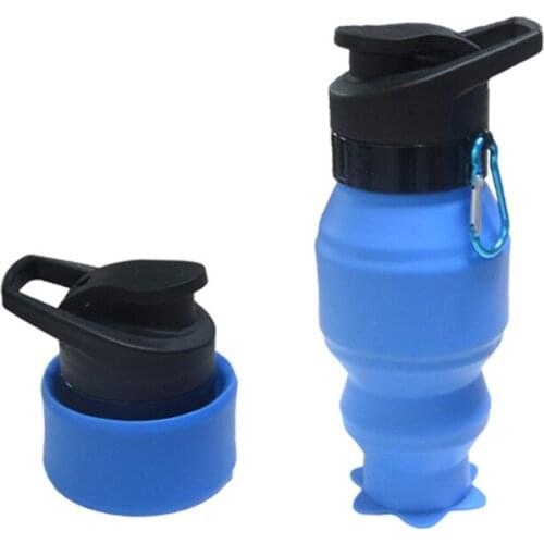 Bicycle Water Bottle 530ml Cycling MTB Sports Kettle Climbing Outdoor Bike Silicone Kettle Folding Water Cup Water Bottle