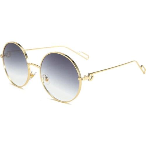 DENISA Vintage Steampunk Round Sunglasses Women 2020 New Fashion Pink Shades For Women Metal Frame Retro Sunglasses UV400 G50222