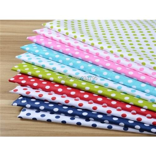 10 pieces 40cm * 50 cm Manual Cloth 10 colors Cotton Fabric For Sewing Quilting Patchwork home Textile round dots series