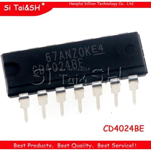 10pcs/lot CD4024BE DIP14 CD4024 DIP 4024BE DIP-14 new and original IC