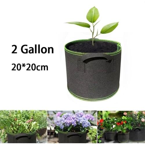 2 Gallon Home Garden Hand Held Tree Pots Plant Grow Bags Garden Planting Bags Jardin Growing Bag Fruit Vegetables Planter Bags