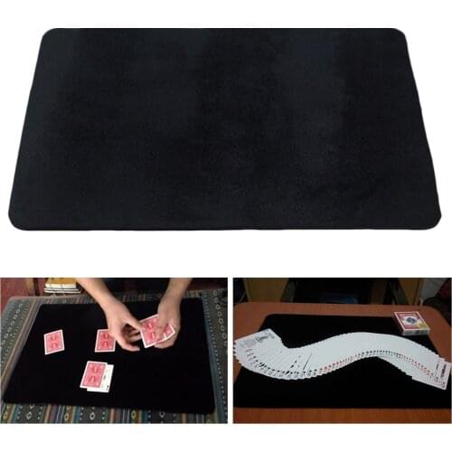 Besegad 3 Sizes Black Professional Poker Card Mats Close-up Pad Magic Tricks Magician Props Accessories Toys Coin Illusion Magic