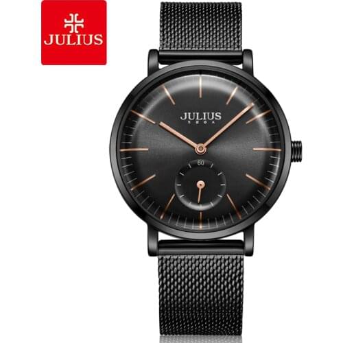 Julius Womens Business Watch Real Work Small Second Dial Japan Quartz Movt 30M Waterproof High Quality Expensive Clock JA-1065