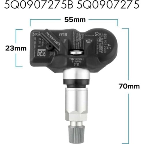 1PC TPMS Tire Pressure Sensor For- Skoda -Porsche Bentley -Ferrari Passat Golf Tiguan Touareg 5Q0907275B 5Q0907275