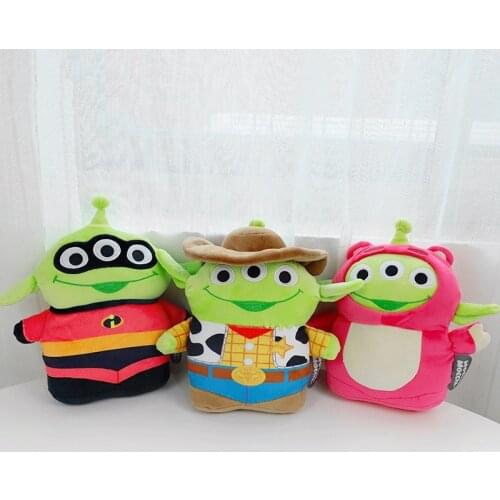 Disney Toy Story Funny Alien Cosplay Lotso Woody Mr. Incredible Stuffed Plush Toys Cute Cartoon Alien Plush Toys Gifts for Kids