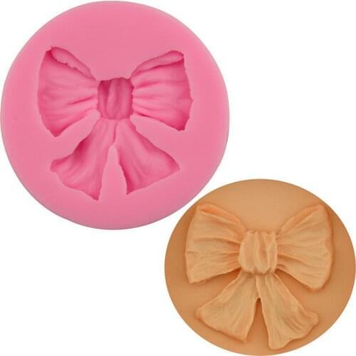 DIY baking tool bow fondant silicone cake mold Candy Chocolate Gumpaste Clay Mould Cake Decorations