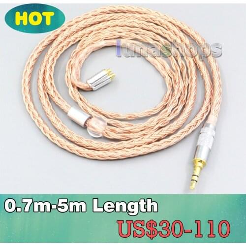 2.5mm 3.5mm XLR Balanced 16 Core 99% 7N OCC Earphone Cable For Shure se535 se846 Se425 Se315 Se215 MMCX LN006733