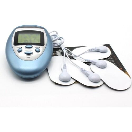 Chinese Digital Meridian Electronic Tens Therapy MassageRelax Body Pulse Muscle Stimulation+4 Electrode Sticker Pads Massager